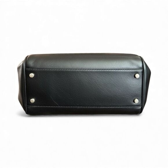 Kate Spade Black Leather Ruffled Edge Tote - Picture 7 of 10